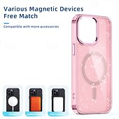 economico Cover per iPhone-telefono Custodia Per iPhone 17 Pro Max 17 Air 16 15 14 Pro Max Plus 13 12 11 Pro Max Copertura Posteriore Magnetico Glitter scintillanti Resistente agli urti Retrò PC Silicone