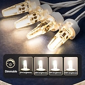 abordables Ampoules LED double broche-Ampoules LED à culot à deux broches G4 5 W T3 JC équivalent à une lampe halogène 30 W AC/DC 12 V 24 V lumières LED à intensité variable blanc chaud pour lustre sous éclairage d&#039;armoire 10 pièces