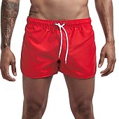 olcso Férfi úszónadrág-Férfi Fürdőnadrág Úszónadrágok Deszkás short Fürdőruha Zsinór Úszás Szörfözés Tengerpart Vízi sportok Egyszínű Nyár Tavasz
