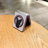 お買い得  サムスン用ケース-電話 ケース 用途 サムスンのギャラクシー Zフリップ6 Z Flip 5 Z Flip 4 バックカバー スタンド付き 磁石バックル ワイヤレス充電をサポート レトロ風 PC