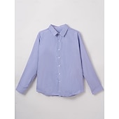 economico camicie casual da uomo-Per uomo Camicia Camicia estiva Maglietta informale Camicia a righe Camicia con bottoni Nero Verde chiaro Rosa Rosso Blu reale Manica lunga Banda Colletto Da mare Giornaliero Abbigliamento Di