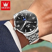 levne Quartz hodinky-olevs pánské business quartz hodinky s nočním viděním datumovka týdenní displej jednoduchý quartzový strojek módní a voděodolné sportovní hodinky
