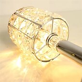 abordables Lampes de table-lampe de table en cristal à LED dorée - lampe de chevet rechargeable USB minimaliste moderne avec blanc chaud &amp;double température de couleur pour la décoration de la chambre, du café et du restaurant