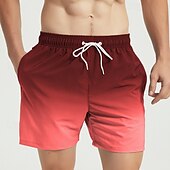 お買い得  メンズボクサー水着-男性用 スイムトランク スイムショーツ ボードショーツ 水着 ドローストリング ポケット付き 水泳 サーフィン ビーチ ウォータースポーツ 勾配 夏 春