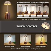 economico Lampade da tavolo-lampada da scrivania a led in ferro ricaricabile con usb &amp;regolazione tricolore per impieghi gravosi per bar ristorante