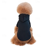 billiga Hoodies-Hund Huvtröjor Mode Vinter Varm Mode Bekväm Utomhus Vardag Inomhus Hundkläder for Small Medium