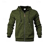 abordables sweats à capuche basiques pour hommes-Homme Sweat à capuche Sweat à capuche zippé Sweat à capuche tactique Rouge vin Vert Véronèse bleu marine Gris Clair Gris foncé Capuche Plein Sport &amp; Loisir du quotidien Vacances Vêtement de rue Frais
