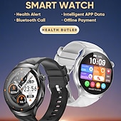 お買い得  スマートウォッチ-imosi mt600 スマートウォッチ 1.56 AMOLED インチ スマートウォッチ フィットネス ランニングウォッチ Bluetooth ECGPPG 温度モニタリング 歩数計 Android iOS 対応 女性 男性 ハンズフリー通話 防水