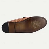 preiswerte Loafer aus hochwertigem Leder-Herren-Loafer aus hochwertigem geflochtenem Rindsleder mit stilvollem Akzent – bequemes, formelles Schuhwerk für Business und besondere Anlässe