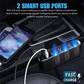 levne Nabíječky do auta-3cestná zásuvka do autozapalovače rozdělovač dual usb nabíječka do auta rozdělovač adaptér 5v 3.5a 120w univerzální zásuvka do zapalovače s LED světly vhodná pro telefony gps dvr nabíjení