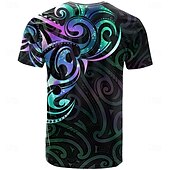ieftine Tropske majice za odmor-Bărbați Imprimeu Paisley Orbeste culoarea Tricou Manșon scurt Tricou Tipărire 3D Stil Nautic Cămașă Modă Έθνικ Stradă Zilnic Negru Vară Primăvară Îmbrăcăminte S M L XL XXL XXXL