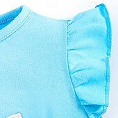 tanie Sukienki z jednorożcem-Dzieci Dla dziewczynek Sukienka Jednorożec Bez rękawów Na zewnątrz Codzienny Falbana Niejednolita całość Moda Godny podziwu Poliester Nad kolano Codzienne sukienki Sukienka A line Sukienka tiulowa