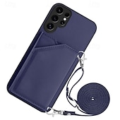 Недорогие Чехлы для Samsung-телефон Кейс для Назначение SSamsung Galaxy А53 А33 A12 A52 A13 S20 FE S25 Ультра Кейс на заднюю панель со стендом Разъем для карты Защита от удара Ретро ТПУ Кожа PU