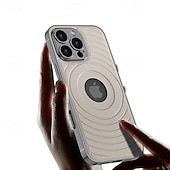 cheap iPhone Cases-Phone Case For iPhone 16 Pro Max Plus Back Cover Magnetic Support Wireless Charging Shockproof Retro TPU PU Leather