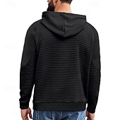 cheap Basic Hoodies-Men&#039;s Hoodie Black White Khaki Light Grey Dark Gray Hooded Plain Front Pocket Sports &amp; Outdoor Daily Holiday Polyester Streetwear Basic Casual Spring &amp;  Fall Clothing Apparel Hoodies Sweatshirts