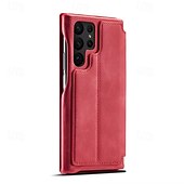abordables Coques Samsung-Housse de téléphone pour Samsung Galaxy S24 Ultra S24 Plus S24 S23 S23 Ultra S22 S22 Plus Ultra S21 Ultra S21 FE S21 Coque flip avec emplacement pour carte magnétique antichoc rétro TPU PU cuir