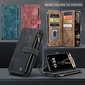 Χαμηλού Κόστους iPhone Θήκες-τηλέφωνο tok Για iPhone 16 Pro Max Plus iPhone 15 Pro Max Plus iPhone 14 13 12 11 Pro Max Plus Mini Θήκη κάρτας πορτοφολιού με βάση στήριξης Μαγνητική Φερμουάρ Ρετρό TPU PU δέρμα