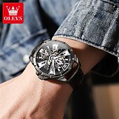 preiswerte Mechanische Uhren-Olevs marke herren business gürtel automatische mechanische uhr mode hohl glow-in-the-dark wasserdicht sport herren uhr