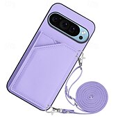 זול תיק טלפון אחר-טלפון מגן עבור Pixel 9 Pro Pixel 9 Pro XL Pixel 8 Pro Pixel 8 פיקסל 9 כיסוי אחורי עם מעמד עם שרוך חריץ לכרטיס רטרו TPU עור PU