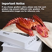 economico Giochi innovativi-drago wyvern piumato drago stampato in 3d drago articolato drago irrequieto giocattoli stampati in 3d animale domestico da tavolo