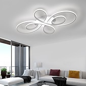 abordables Plafonniers-plafonnier encastré à LED moderne à anneaux multiples, design îlot, plafonniers en métal peint, 110-240 V, 80 cm
