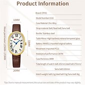 cheap Quartz Watches-Women Quartz Watch Minimalist Luxury Fashion Business Waterproof PU Leather Stainless Steel Strap Watch