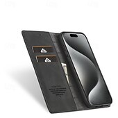 お買い得  iPhone用ケース-電話 ケース 用途 iPhone 16 Pro Max プラス iPhone 15 プロマックスプラス iPhone 14 13 12 11 Pro Max Plus Mini フリップカバー スタンド付き 磁石バックル カード挿入口 レトロ風 TPU PUレザー