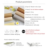 voordelige Behang-1 rol Chinees imitatiegrasdoek geweven behang voor restaurants, cafés, hotels, decoratief behang, retro, nostalgisch 3D imitatie bamboe linnen behang, niet zelfklevend 950x53cm/374x20inch
