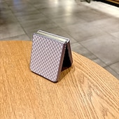 お買い得  サムスン用ケース-電話 ケース 用途 サムスンのギャラクシー Zフリップ6 Z Flip 5 Z Flip 4 バックカバー スタンド付き 磁石バックル ワイヤレス充電をサポート レトロ風 PC