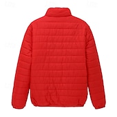cheap Men&#039;s Downs &amp; Parkas-Men&#039;s Winter Coat Puffer Jacket Quilted Jacket Transition Jacket Pocket Cotton Pocket Vacation Daily Wear Date Regular Fashion Casual Comfortable Thermal Warm Fall &amp; Winter Solid / Plain Color Black