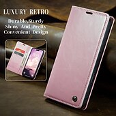billige iPhone-etuier-telefon Etui Til iPhone 16 15 14 Pro Max Plus iPhone 13 12 11 Pro Max Flip deksel med stativ Magnetisk Kortspor Kontor / Bedrift TPU PU lær
