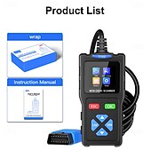 お買い得  自動車用品＆ツール-obd2 スキャナー 診断ツール バッテリー テスター 車両 チェック エンジン 故障 コード リーダー リセット付き obd ii カー スキャナー &amp;テスター診断ツール