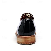 baratos Formal-Sapatos oxford masculinos de couro sintético envernizado branco com padrão de crocodilo e sola de madeira - calçados formais elegantes para casamentos e eventos especiais