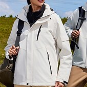 baratos Casacos Leves, Polares &amp; Caminhada-Mulheres Jaqueta Softshell Jaqueta de Trilha Inverno Ao ar livre Térmico / Quente Forro de Velocino A Prova de Vento Impermeável Jaquetas 3-em-1 Jaqueta de Inverno Jaqueta corta-vento Viajar Cinzento