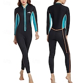 billiga Utslag-Dam Rash-guards Baddräkt UPF50+ Lättvikt Långärmad Kroppsdräkt Baddräkt Simmning Surfing Strand Vattensport Blommig Tryckt Sommar Vår Höst