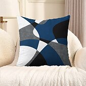billige geometrisk stil-argyle mønster dekorative putetrekk 1 stk myk firkantet putetrekk putetrekk for soverom stue sofa sofa stol svart grå hvit rød
