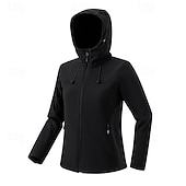 abordables Forros &amp; Chaquetas 3 en 1-Mujer Chaqueta Softshell Chaqueta para senderismo Al aire libre Resistente al Viento Resistente al Agua Chaquetas de Lana Chaqueta cortavientos Viaje Negro Rosa Azul Morado