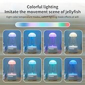 baratos Colunas-alto-falante de água-viva com luz colorida imita a cena de movimento de água-viva alto-falante sem fio com suporte tf/tipo c equipado com conversão de luz e alto-falante ambiente exclusivo