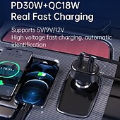 お買い得  車用Bluetoothキット/ハンズフリー-急速充電カーチャージャー、Bluetooth MP3プレーヤー、ロスレス音楽、電圧表示、音声コントロール、眩しい光の効果
