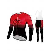 cheap Men&#039;s Clothing Sets-Men&#039;s Cycling Jersey Black&amp;White Bib set Top MTB Bicycle Shirt Mountain Road Riding Clothing Short Sleeve Cyclist biking Quick Dry Breathable 3 Rear Pockets