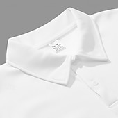 cheap Men&#039;s Classic Polo-Men&#039;s Golf Shirt Golf Polos Shirts Work Casual Lapel Long Sleeve Basic Modern Color Block Patchwork Buttons Spring &amp;  Fall Regular Fit Black White Army Green Khaki Gray Golf Shirt