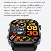cheap Smartwatch-Smartwatch 2-Inch OLED Screen Bluetooth Call Voice Assistant Heart Rate And Blood Glucose Monitoring Waterproof Bluetooth Call Non-Invasive Blood Glucose Measurement Blood Component Measurem
