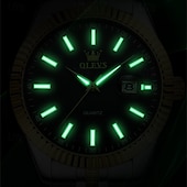 voordelige Quartz-horloges-Olevs Horloges Luminous Kalender Mode Trend Leven Reizen Quartz Horloge Eenvoudige Vrijetijd Waterdichte Sporten Herenhorloge