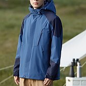 preiswerte Softshell-, Fleece- &amp; Wanderjacken-Herren Soft Shell Jacke Wanderjacke Winter Draussen Patchwork warm Fleece-Futter Windundurchlässig Wasserdicht 3-in-1-Jacke Winterjacken Windbreaker-Jacke Reisen Dunkelgrau Schwarz Elfenbein Gelb Rot