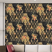 billiga Tapeter-1 rulle 3d europeisk damast icke självhäftande tapet präglad sovrum sänggavel vardagsrum bakgrund väggdekoration vattentät tapet 950x53cm/374x20.87inch