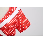 economico Vestiti-Elegante Classico Anni 1950 Vestito A Pois Linea ad A Costume Per donna San Valentino Evento / Festa Data Tè Adulti Vestito Primavera &amp; Estate