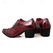 economico Formale-scarpe oxford da uomo in vernice nera con motivo coccodrillo in similpelle – scarpe eleganti con tacco a blocco, perfette per lavoro, matrimonio ed eventi speciali