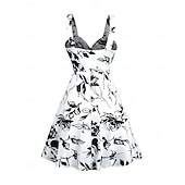 preiswerte Kleider-Retro Vintage 1950er Vintage-Kleid Kleid Maskerade Damen Karneval Neujahr Maskerade Alltagstauglich Junggesellinnenabschiedsparty Erwachsene Kleid