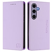 お買い得  サムスン用ケース-電話 ケース 用途 サムスンのギャラクシー S24 Ultra Plus S24 FE S23 S22 S21 S20 Ultra Plus FE A55 5G A14 A34 A54 A72 A73 A53 フリップカバー スタンド付き 磁石バックル ワイヤレス充電をサポート レトロ風 TPU PUレザー