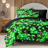 economico 100% cotone-set copripiumino colorato per capodanno 100% cotone, tessuto morbido e traspirante, design vivace e festoso, include copripiumino e federe, ipoallergenico e delicato sulla pelle, lavabile in lavatrice, resistente